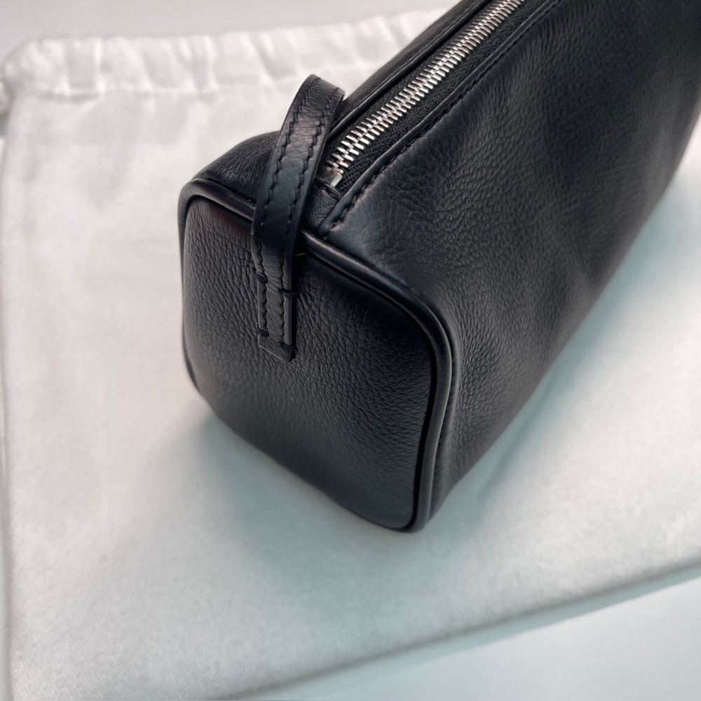 THE ROW Black 90s Zip leather Shoulder Bag Mini handbag Bag w/dust bag - Picture 4 of 16